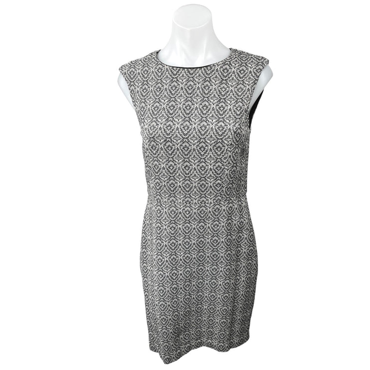 Banana Republic Gray Geometric Jacquard Knit Sleeveless Mini Sheath Dress Size 4