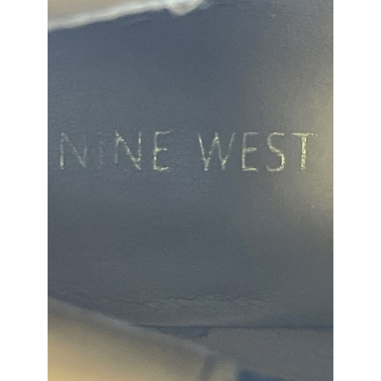 Nine West Taye Brown Faux Suede Slip On Pointed Toe Block Heel Chelsea Boots 11