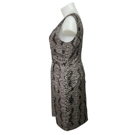 Banana Republic 100% Silk Snake Print VNeck Sleeveless Mini A-Line Wrap Dress 14