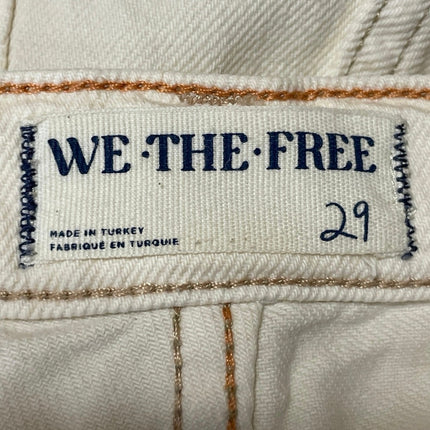 Free People We The Free Womens White High Rise Wide Leg Denim Jean Pants Size 29