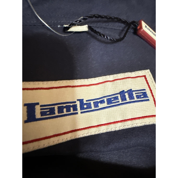 Lambretta Mens Multicolor UK England Flag Short Sleeve Button Down Shirt Top M