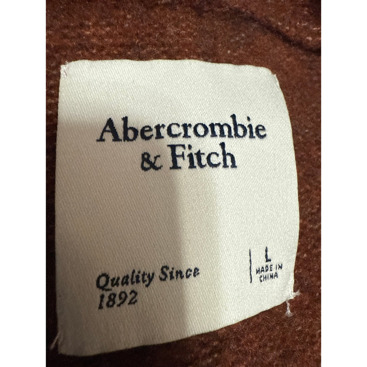 Abercrombie & Fitch Women's Brown Wool Button Long Sleeve cardigan Sweater Sz L