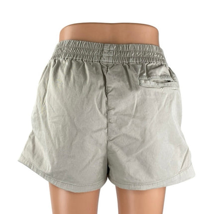 Everlane Women's Gray Elastic High Waisted Wide Leg Pockets Mini Casual Shorts S