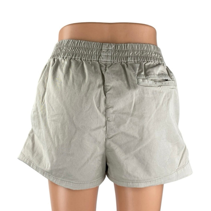 Everlane Women's Gray Elastic High Waisted Wide Leg Pockets Mini Casual Shorts S