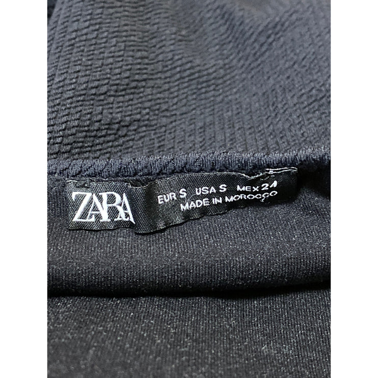 Zara Women's Black Sleeveless Square Neck Open Back Tank Bodysuit Top Size S