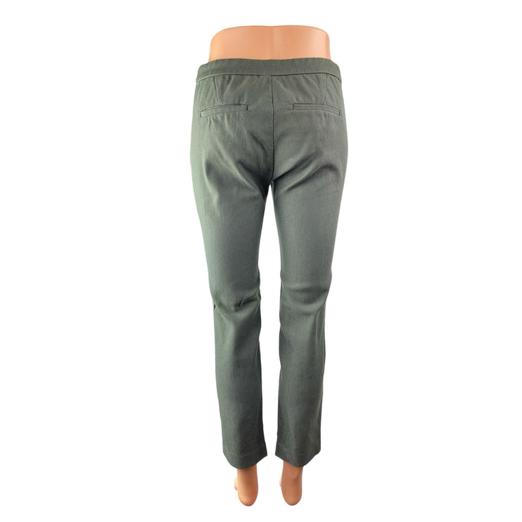 J.Crew Ryder Women's Green Mid Rise Flared Bootcut Chino Trouser Pants Size 2P