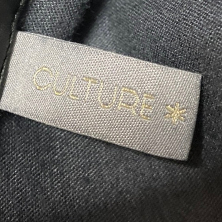Culture Cassandra Black Faux Vegan Leather Long Sleeve Button Down Shirt Top M
