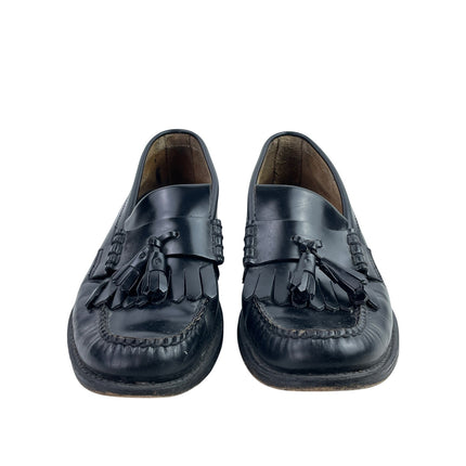 G.H. Bass Weejuns Layton Kiltie Mens Black Leather Tassels Flat Loafer Shoes 9.5