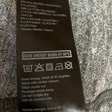 Ivy Park Women's Gray Half Sleeve Oversized Split Back Activewear Shirt Top Sz S