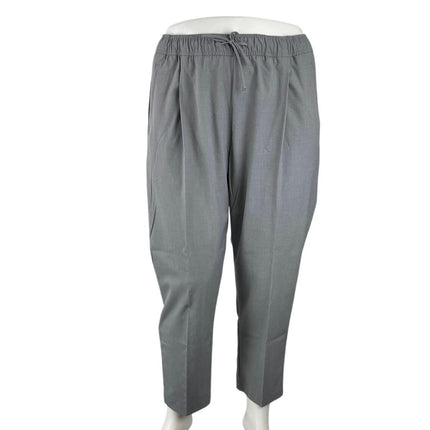 NEW Old Navy Billie Women's Gray High Rise Drawstring Pleated Trousers Pants XL