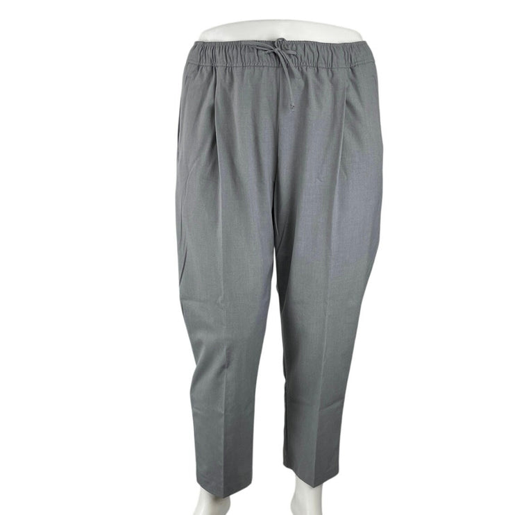 NEW Old Navy Billie Women's Gray High Rise Drawstring Pleated Trousers Pants XL