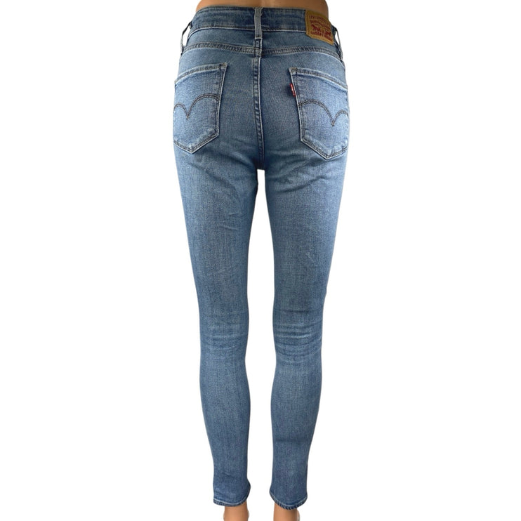 Levi's 721 Women's Blue High Rise Skinny Medium Wash Denim Jeans Pants Size 25