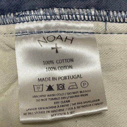 Noah Women's Blue Corduroy Straight Wide Leg High Rise Trousers Pants Size 32