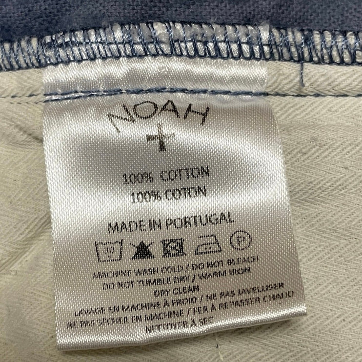 Noah Women's Blue Corduroy Straight Wide Leg High Rise Trousers Pants Size 32