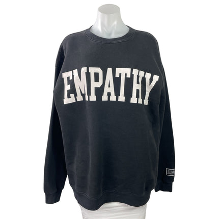 The Mayfair Group Empathy Always Black Long Sleeves Crewneck Sweatshirt Top M/L