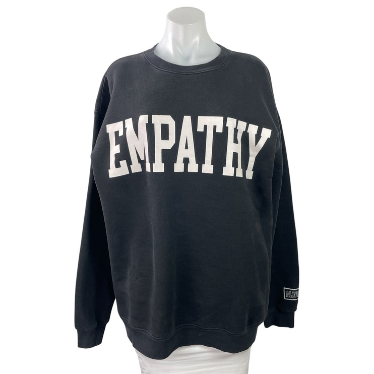 The Mayfair Group Empathy Always Black Long Sleeves Crewneck Sweatshirt Top M/L