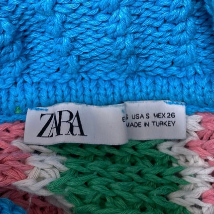 Zara Women's Multicolor Striped Long Sleeve Button Down Cardigan Sweater Top S