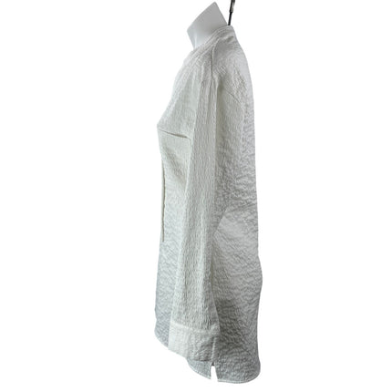 Onia Women's White Long Sleeve Button Down Pocket Gauze Romper Shorts Size XS