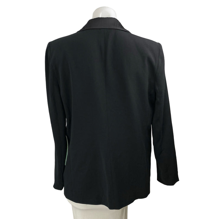 NEW Pearl GEORGINA CHAPMAN of marchesa Black Rhinestone Blazer Coat Jacket 10
