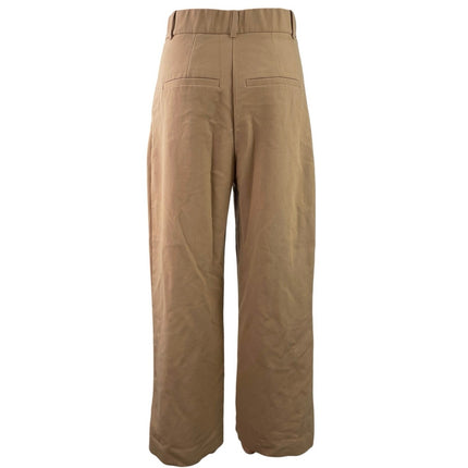Abercrombie & Fitch Womens Brown Pleated High Waisted Wide Leg Trousers Pants 27