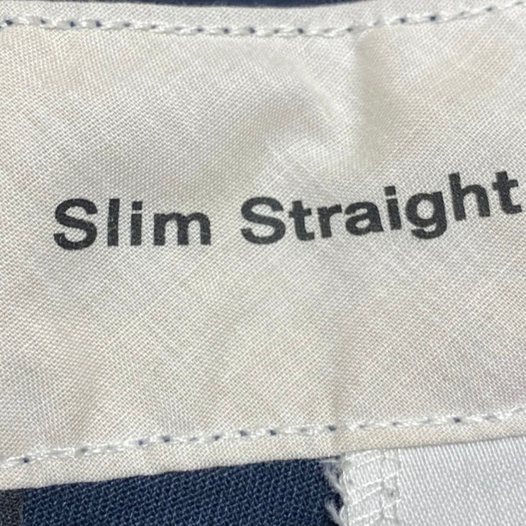 Dickies Men's Blue Mid Rise Slim Straight Chino Khaki Trousers Pants Size 35