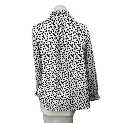Ann Taylor Women's Floral Collared Long Sleeve Button Down Shirt Blouse Top Sz S