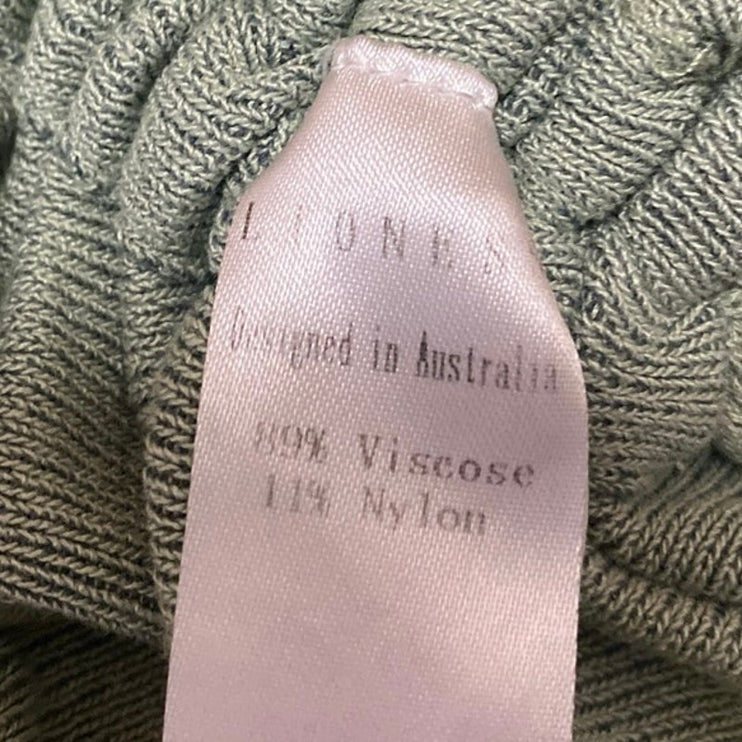 Lioness Green Sleeveless Ribbed Knit Side Ruched Tank Mini Bodycon Dress Size M