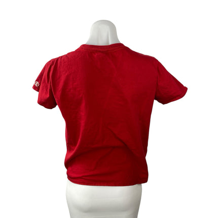 Agnes & Dora Women's Red Graphic Crew Neck Short Sleeve Basic Tee T-Shirt Top M