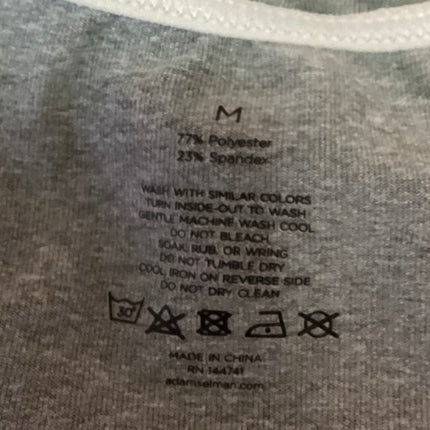 Adam Selman Sport Gray Racerback Yoga Workout Athletic Sports Bra Top Size M