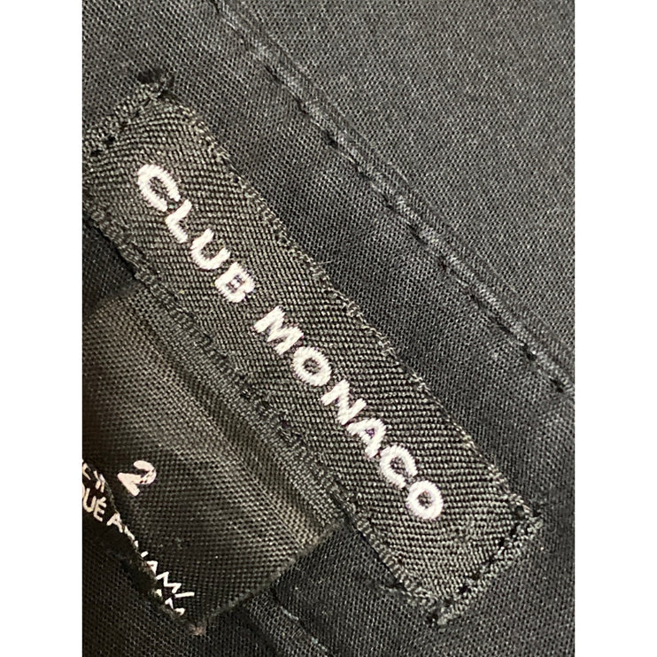 Club Monaco Women's Black Low Waist Zip Pockets Slim Fit Skinny Trousers Pants 2