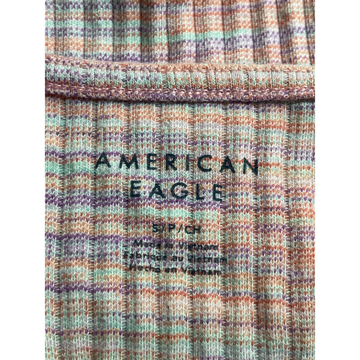 American Eagle Women's Pink Striped Sleeveless Tank Mini Bodycon Dress Size S