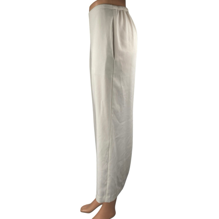 NEW Aritzia Babaton Womens White Back Slit High Waist Straight Midi Skirt Size M