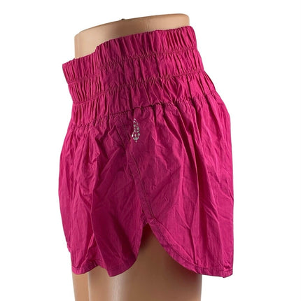 Free People FP Movement Pink High Waisted Pull On Athletic Running Shorts Size M