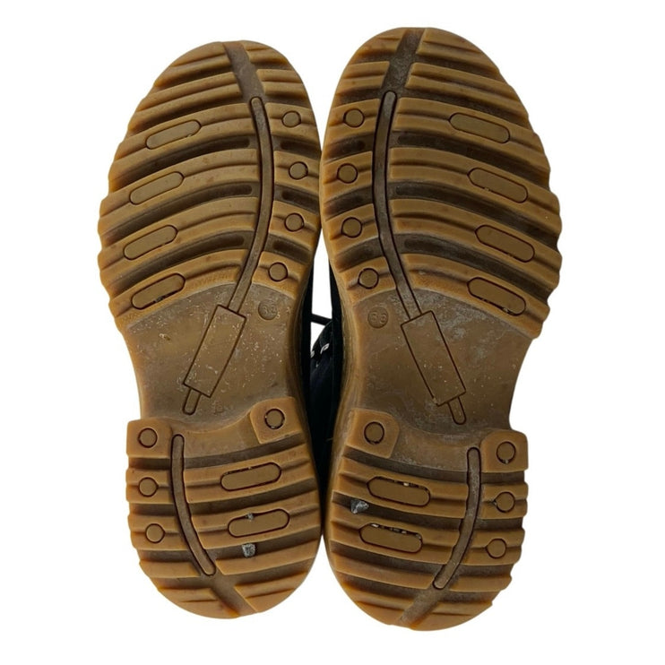 Alice + Whittles Black Lace Up Round Toe Lace Up Hiking Ankle Boots Size 7.5