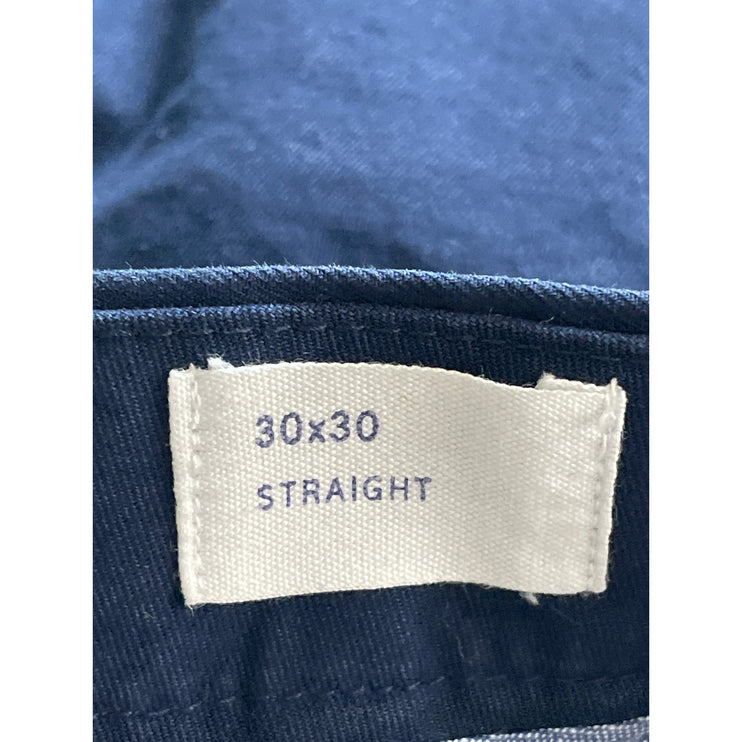 GAP Men's Navy Blue High Waisted Loose Straight Chino Trousers Pants Size 30x30