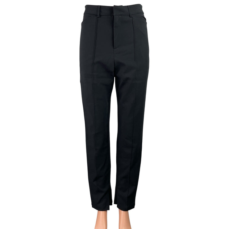 NEW Cider Women's Black Pleated High Waisted Straight Trousers Pants Size XS