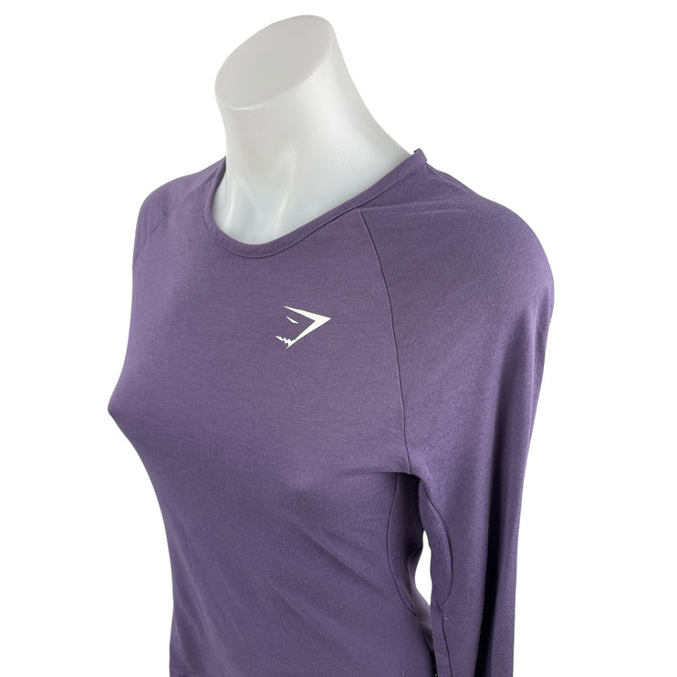Gymshark Training Purple Long Sleeve Slim Yoga Athletic Activewear Shirt Top S