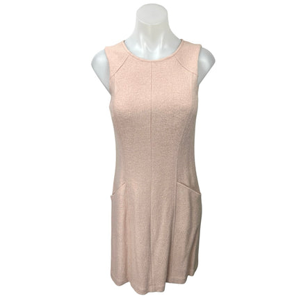 Ann Taylor Women's Pink Wool Sleeveless Pockets Knee Length Shift Tank Dress 2
