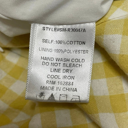 Sky to Moon Gingham Check Plaid Boat Neck Sleeveless Mini Tank Jumpsuit Romper M
