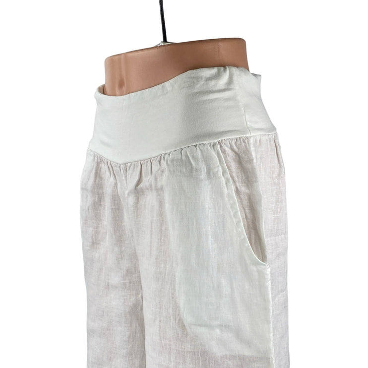 NEW Venti6 White Green Ombre High Rise Wide Leg Baggy Palazzo Trousers Pants S