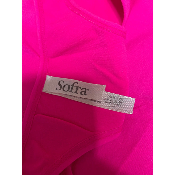 Sofra Women's Pink Sleeveless Racerback Activewear Sports Tank Top One Size