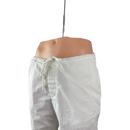 James Perse Men's White High Waist Drawstring Summer Beach Swim Bermuda Shorts 2