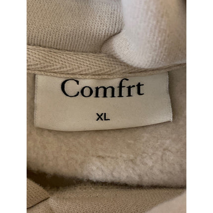 Comfrt Signature Hoodie Beige Embroidered Long Sleeve Sweater Sweatshirt Top XL