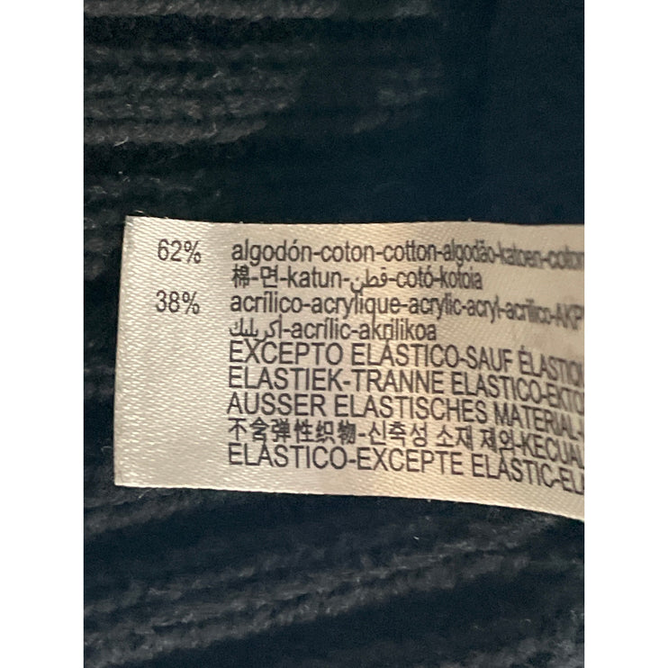 Zara Women's Black Turtleneck Long Sleeve Rib Knit Cropped Sweater Top Size S