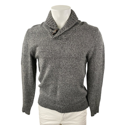 Urban Pipeline Men's Gray Ribbed Knit Collared Long Sleeve Sweater Top Size L