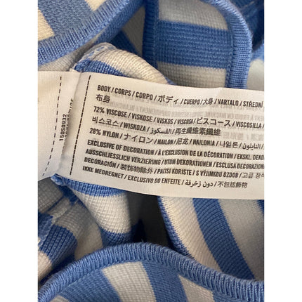 Abercrombie & Fitch Blue White Striped Sleeveless Cami Tank Crop Top Size S