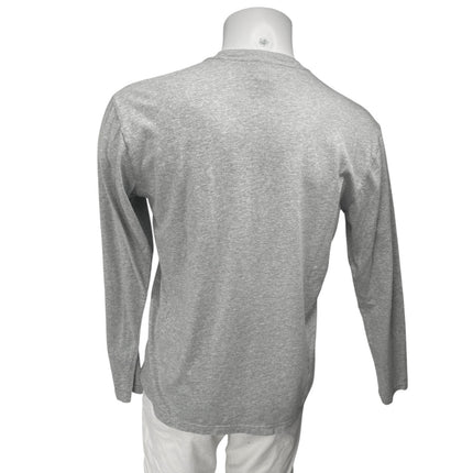 BRADY Men's Gray Heather 12 Long Sleeve Crew Neck Graphic T Shirt Tee Top Size S