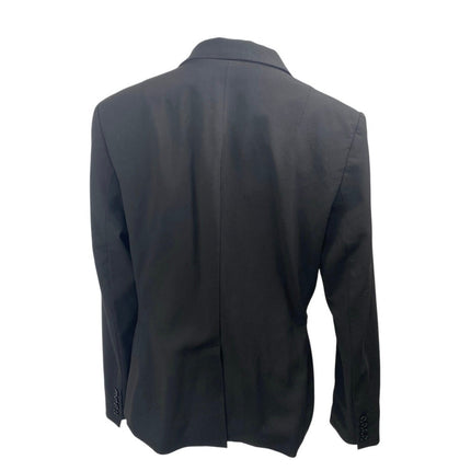 Banana Republic Women's Black Wool Stretch Long Sleeve Blazer Coat Jacket 14