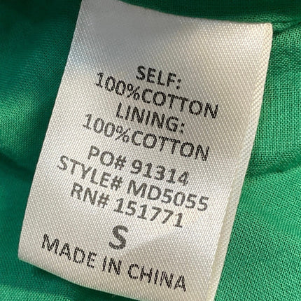 Le Lis Green Short Puff Sleeve Cutout Open Back Fit & Flare Mini Dress Size S