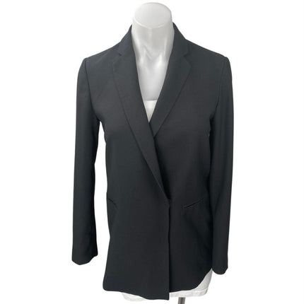 Madewell Lycee Women's Black Long Sleeve Drapey Blazer Coat Suit Jacket Size 0